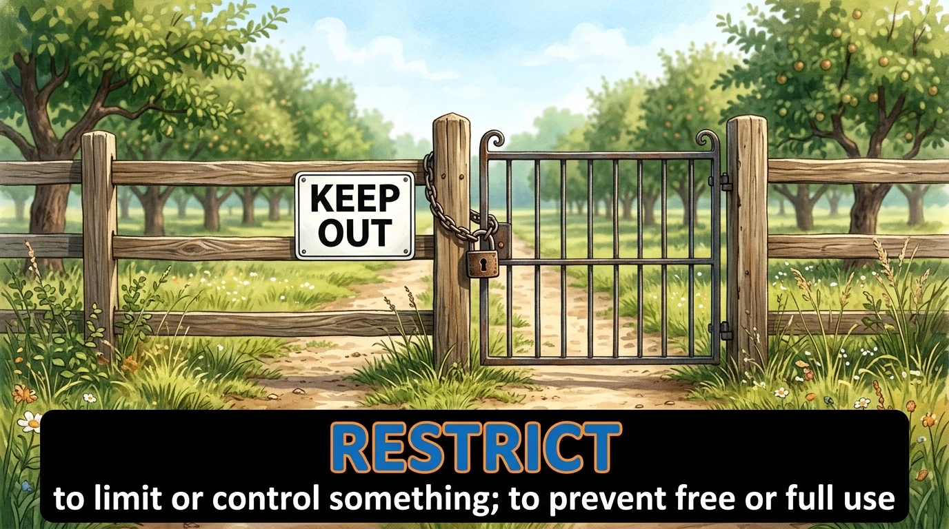 English Illustration for restrict